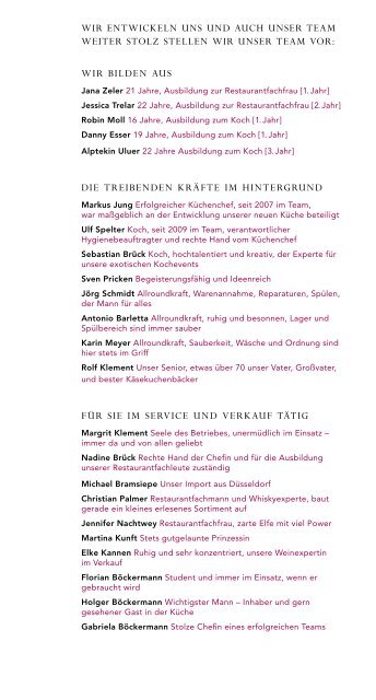 Wir entWickeln uns und auch unser team Weiter ... - In Vino Veritas