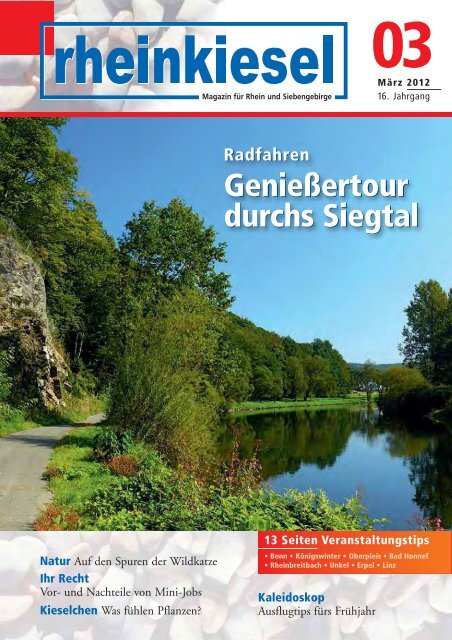 Genießertour durchs Siegtal Genießertour durchs Siegtal - rheinkiesel