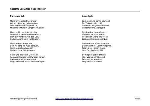Nach vorne schauen gedicht