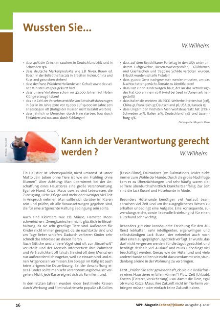 MPH Magazin 4/2012 als PDF - MPH - Mensch Pferd Hund