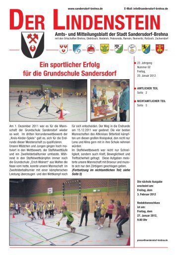 Ausgabe 02_2012 vom 20_01_2012 - Stadt Sandersdorf-Brehna