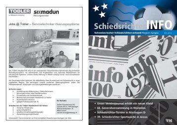 SchiedsrichterINFO - Schweizerischer Schiedsrichter Verband