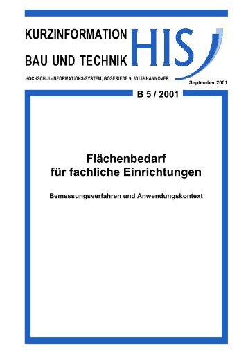 Flächenbedarf für fachliche Einrichtungen - Hochschul-Informations ...