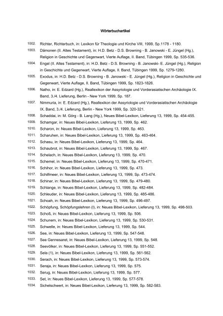 Bibliographie Manfred Görg 1960 - 2003 - Katholisch-Theologische ...