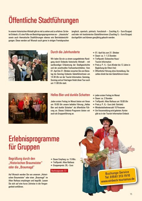 URLAUBS- PLANER 2013 - Einbeck Marketing