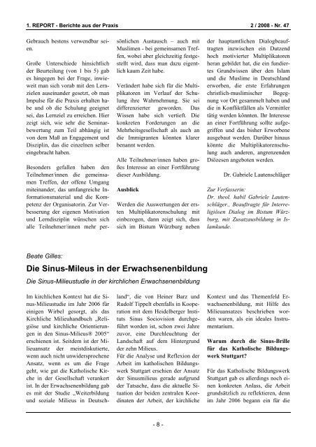 Info-Dienst Theologische Erwachsenenbildung - Katholische ...