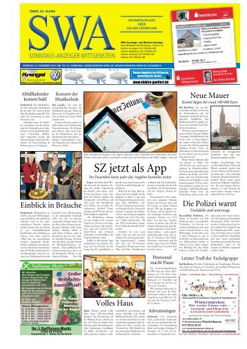 Jetzt: Die Siegener als E-Paper - Siegerländer Wochen-Anzeiger