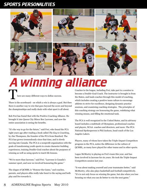 Regina's Taylor Senft - Adrenaline Regina Sports Magazine in ...