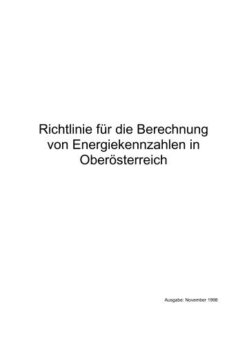 Richtlinie für die Berechnung von ... - Energieausweis