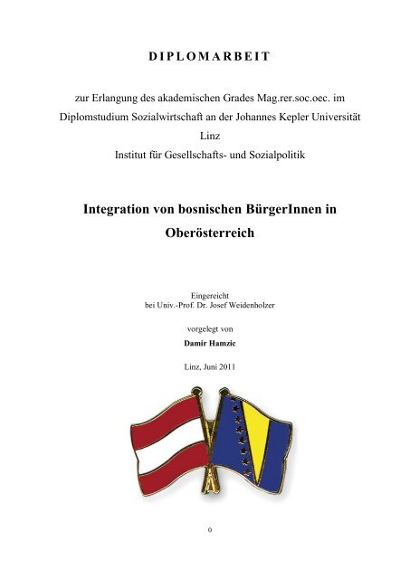 Integration von bosnischen BürgerInnen in Oberösterreich - ZZI