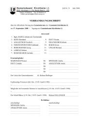 VERHANDLUNGSSCHRIFT - Gemeinde Kirchheim im Innkreis