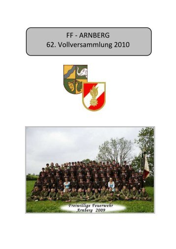 FF - ARNBERG 62. Vollversammlung 2010 - Freiwillige Feuerwehr ...