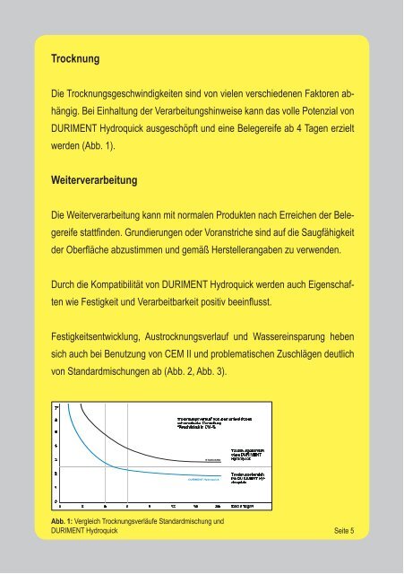 DURIMENT Hydroquick Universale Lösungen für ... - Betontechnik