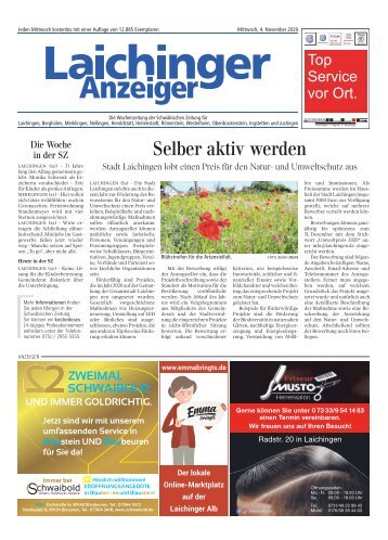 Laichinger Anzeiger 04.11.2020