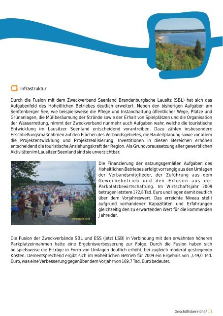 Geschäftsbericht 2009 - Zweckverband Lausitzer Seenland ...