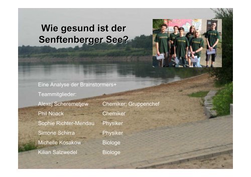 Wie gesund ist der Senftenberger See?