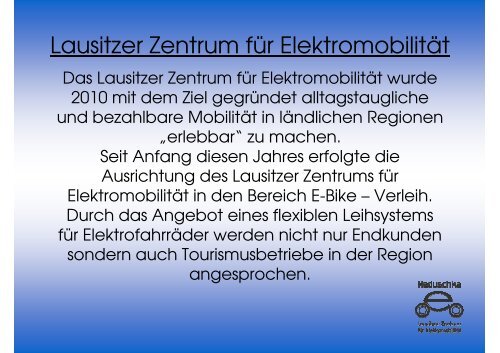 Auf zwei Rädern durch die Lausitz - Lausitzer Elektromobile