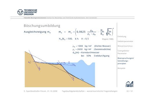 Tagebaufolgelandschaften Wassertouristische Fragestellungen - HTG