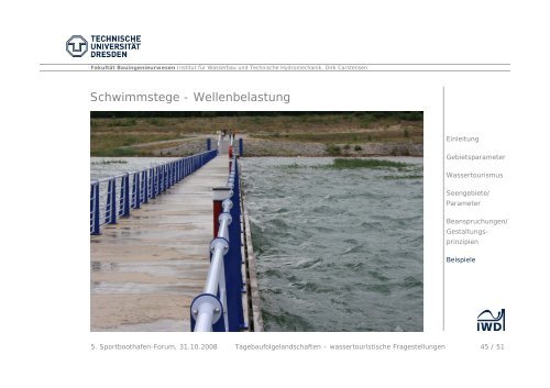 Tagebaufolgelandschaften Wassertouristische Fragestellungen - HTG
