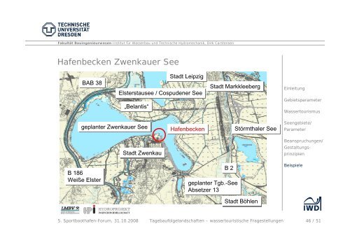 Tagebaufolgelandschaften Wassertouristische Fragestellungen - HTG