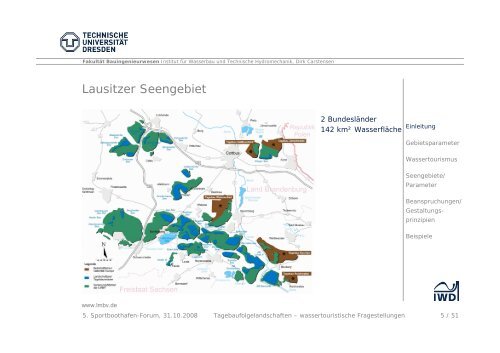 Tagebaufolgelandschaften Wassertouristische Fragestellungen - HTG