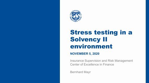 Stress testing in a SII environment