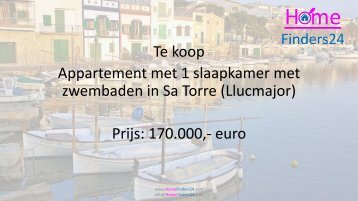 Te koop dit 1 slaapkamer appartement met zwembad en vlakbij de zee in Sa Torre (Llucmajor). (AP0032)