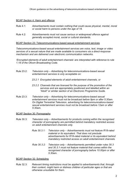 Guidance Note - Stakeholders - Ofcom