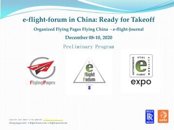 e-flight-forum 2020 online Conference 8-10 Dezember 2020