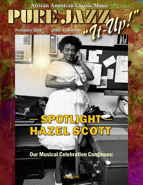 Pure Jazz It Up!  November 2020 - Hazel Scott