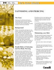 Health Canada - Tattooing and Piercing - Alberta Health Services