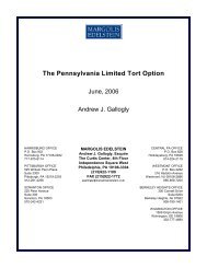 The Pennsylvania Limited Tort Option - Margolis Edelstein