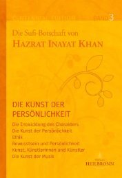 Die Kunst der Persönlichkeit - Band 3 der Gesamtausgabe von Hazrat Inayat Khan - Leseprobe
