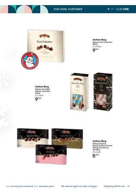 *Turku-Stockholm, November-December, Silja Line Christmas Shopping Catalogue