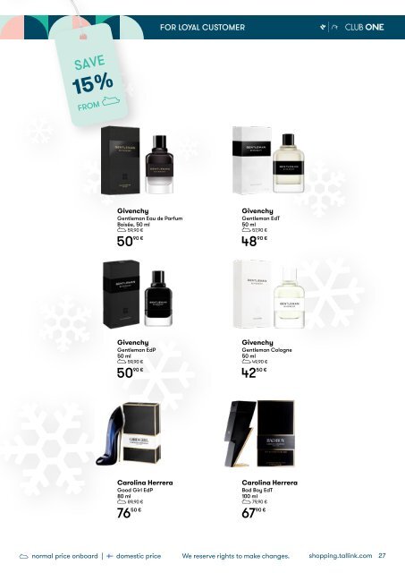 **Turku-Stockholm, November-December, Silja Line Christmas Shopping Catalogue