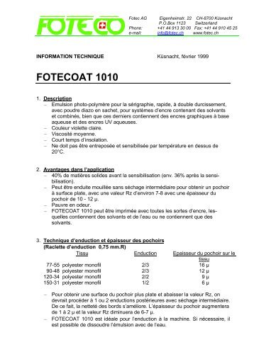 FOTECOAT 1010