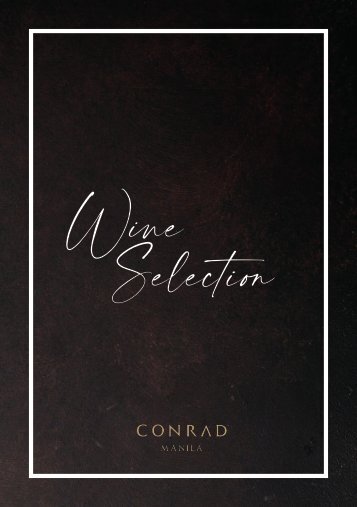 Conrad Manila Wine Selection 2020