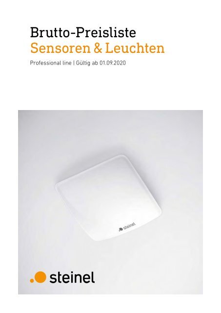 STEINEL_Brutto-Preisliste_Sensoren-und-Leuchten-Professionel_09_2020_DE