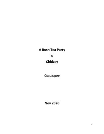 'A Bush Tea Party' Catalogue