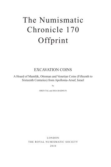 The Numismatic Chronicle 170 Offprint