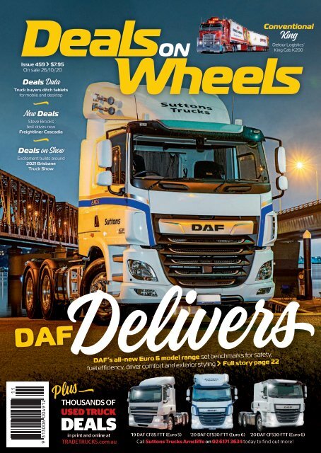 The Latest DAF CF And XF Trucks Proving To Be A Hit In SA - Plant &  Equipment News