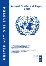 Annual Statistic Report 2006 - UNITED NATIONS SYSTEM