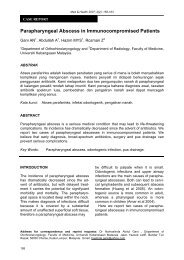 Parapharyngeal Abscess in Immunocompromised Patients