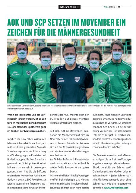 nullsechs Stadionmagazin - Heft 3 2020/21