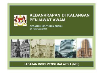 statistik kebankrapan penjawat awam - Jabatan Insolvensi Malaysia