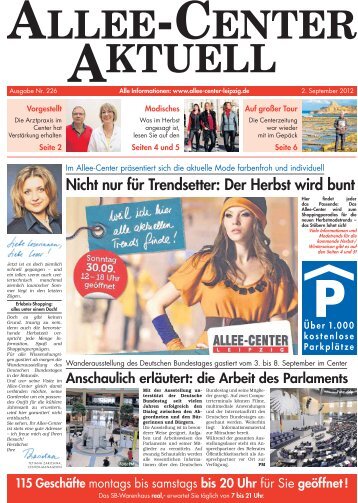 Nicht nur für Trendsetter: Der Herbst wird bunt - Allee-Center, Leipzig