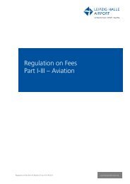 Regulation on Fees Part I-III – Aviation - Flughafen Leipzig/Halle