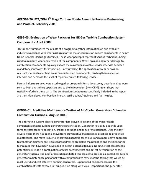 GE94-02: Repair Flow Testing and Calibration Procedures for ...