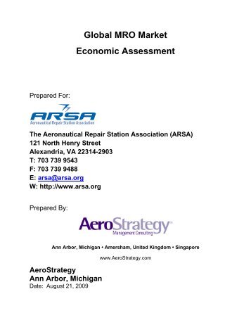 Global MRO Market Economic Assessment - Aeronautical Repair ...