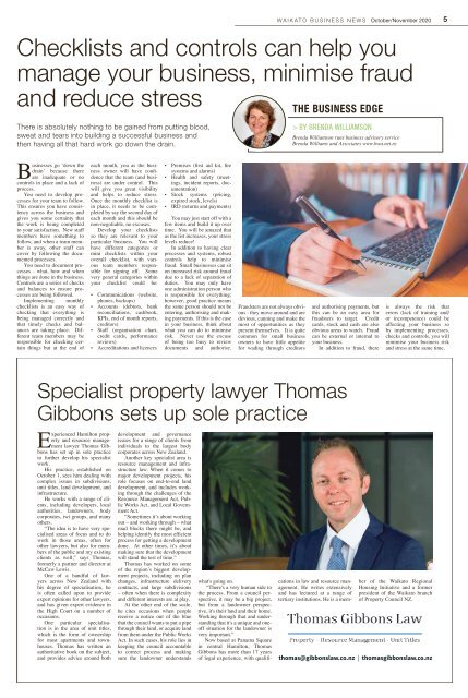 Waikato Business News October/November 2020